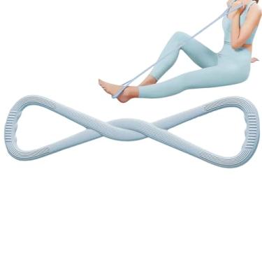 Imagem de Faixas elásticas para exercícios, corda de fitness em casa de 8 formas – Faixa de resistência portátil para quadril, ombro, perna, braço, escultura, treinamento de força, estúdio em casa, apartamento