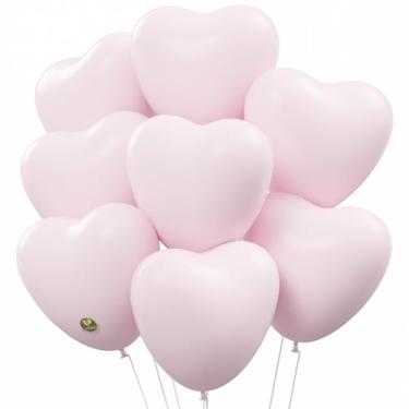 Imagem de AFTERLOON Balões biodegradáveis 24 peças rosa bebê pastel 30,5 cm em forma de coração, boia de hélio de látex natural extra forte espesso, proposta casamento, amor, chá de bebê, revelação de gênero