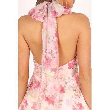 Imagem de Petal & Pup Minivestido feminino gardênia frente única, Rosa floral, 38