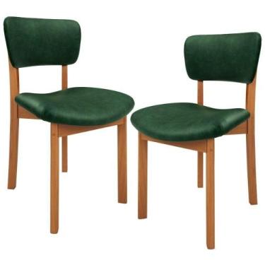 Imagem de Kit 2 Cadeiras Para Sala De Jantar Cozinha Living Estofada Dara L02 ma