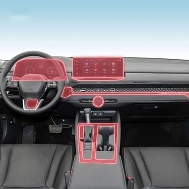 Imagem de HGFLBNV Painel de caixa de engrenagens interior de carro TPU transparente película protetora antirarranhões adesivos de reparo, para Honda Accord 2023-2024