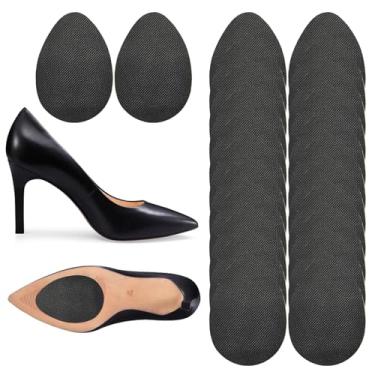 Imagem de 12 Pegas antiderrapantes para sapatos na parte inferior dos sapatos, almofadas de calcanhar para sapatos – adesivos autoadesivos na sola do calcanhar, protetores inferiores para sapatos de salto alto