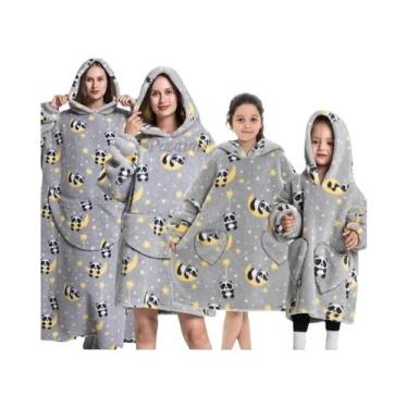 Imagem de Moletom Oversize De Inverno Em Sherpa Plush Polar Fleece Para Família 
