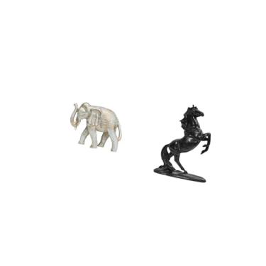 Imagem de Fenteer Escultura de Elefante E Cavalo em Madeira Entalhada à Mão, Lembrancinhas para Mesa, Estante, Quarto, Paisagem, Enfeites de Natal E Ano
