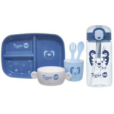 Imagem de Kit Refeição 5 Peças + Garrafa Tritan Infantil Tigor T. Tigre Little B