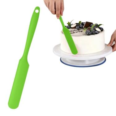 Imagem de Conjunto de espátulas de silicone resistentes ao calor, espátulas de manteiga para bolo, raspador de massa, antiaderente, flexível, ferramenta de cozimento (verde)