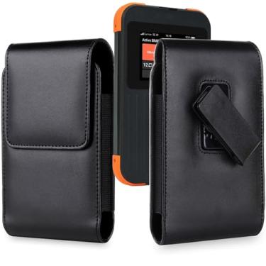 Imagem de Ranyi Para SIMO Solis Pro/Solis 5G Mobile Hotspot, capa carteira de couro coldre elástico com clipe de cinto giratório Carryig capa compatível com SIMO Solis Pro/Solis 5G WiFi Mobile Hotspot