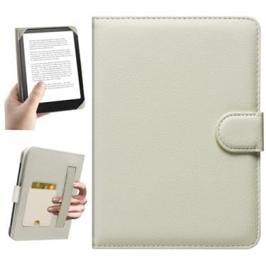 Imagem de HoYiXi Capa universal para Kindle eReader de 6 polegadas compatível com leitor de e-book Kobo/Voyaga/Pocketbook/Tolino, capa protetora para eReader de 15.2 cm com compartimento para cartão integrado