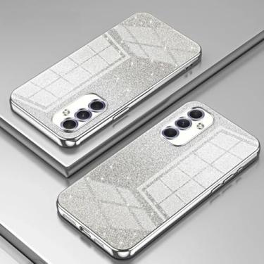 Imagem de Capa protetora com revestimento brilhante para Samsung Galaxy S25 Ultra S25 Plus A56 A36 A26 A16 A06 A55 A35 A25 15 05s 4g 5g (para Samsung A06 4G/Prata)