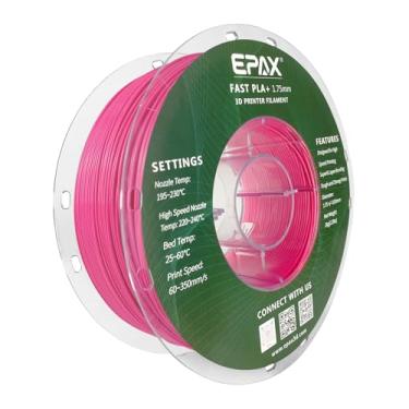Imagem de EPAX Filamento de impressora 3D PLA+ de alta velocidade, filamento de impressão 3D PLA rápido, 1,75 mm, precisão dimensional +/- 0,03 mm, carretel de 1 kg (rosa neon)