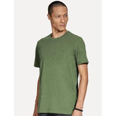 Imagem de Camiseta Aramis Masculina Basic Lisa Mono Icon Verde Militar Mescla Ta