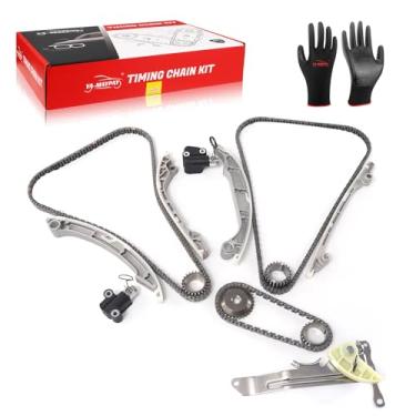 Imagem de YA-MAYPAY Kit de corrente de sincronização do motor com roda dentada de bomba de óleo compatível com Infiniti 2010- Q70(Y51) VK56VD 5.6L 2010- M56 VK56VD 5.6L #13028-1LA1A