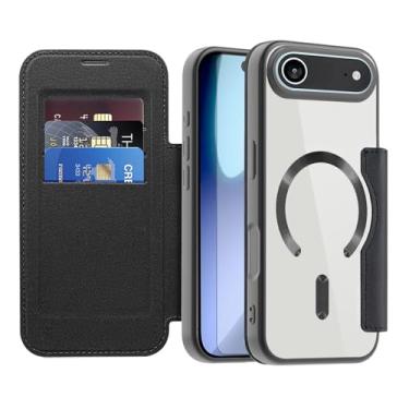 Imagem de Asuwish Capa de telefone para iPhone 17 Air 6,6 polegadas capa carteira magnética com protetor de tela de vidro temperado flip porta-cartão de crédito bloqueio RFID acessórios para celular i Phone17