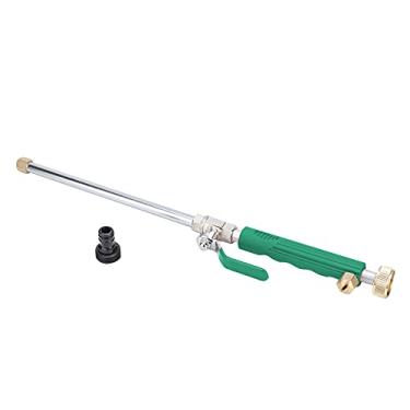 Imagem de Bocal de pulverização de pistola de água de alta pressão Ferramenta de rega de jardim de liga de alumínio resistente com válvula de interruptor para limpeza e irrigação de carro (Verde)