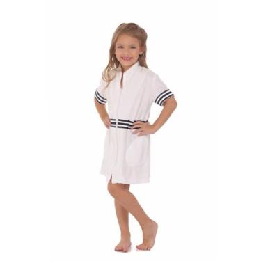 Imagem de Roupão Infantil com Zíper - Ref 854 - Sogni Belli, Branco, 8