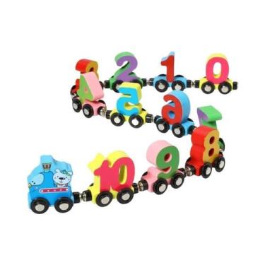 Imagem de Conjunto De Trem Digital Magnético Colorido 12 Peças Brinquedo Educaci