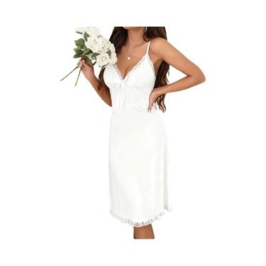 Imagem de Conjunto De Lingerie Sexy Feminina Com Camisola De Renda E Tanga, Alça