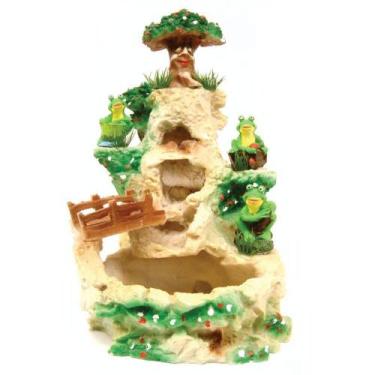 Imagem de Fonte De Água Duende Gnomo Árvore Decorativa Resina 37 Cm - FINEGOOD