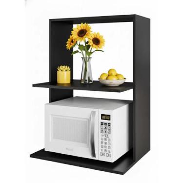 Imagem de Nicho para microondas forno suporte madeira de parade suspenso filtro 