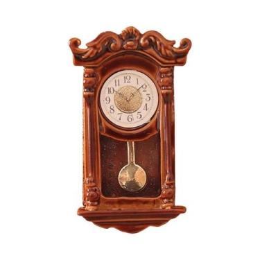 Imagem de Relógio De Parede Em Miniatura Estilo Vintage, Escala 1/12, Ornamento 