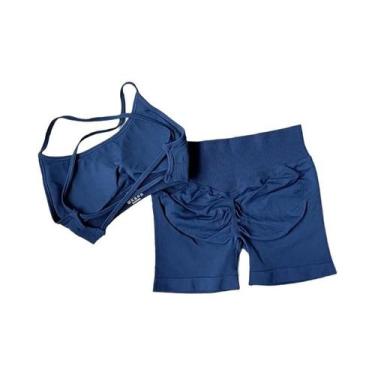 Imagem de Conjunto De Yoga E Fitness Feminino: Sutiã Esportivo Com Efeito Levant
