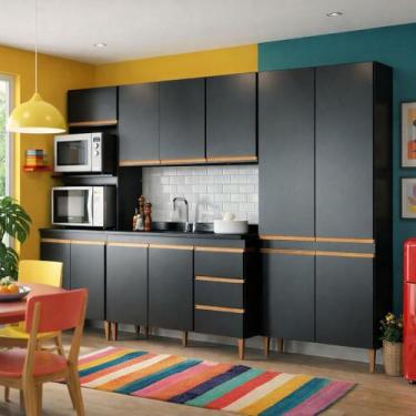 Imagem de Armário de Cozinha Compacta Modulada 4 peças 2,80m Essenza Móvel na Ca