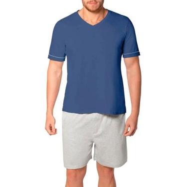 Imagem de Pijama Curto Lupo 28000-001 Masculino Gola V Algodão T. P/XG, GG, 0771