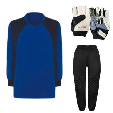 Imagem de Kit De Goleiro TRB + Luva De Goleiro Infantil Santos DRB Goalkeeper-Unissex