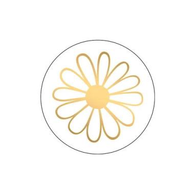 Imagem de Adesivo "Margarida" - Ref.2209 - Hot Stamping  - 30 unidades - Stickr 