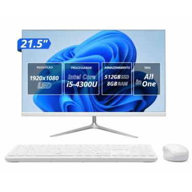 Imagem de Computador All In One 21,5 Polegadas Intel I5 8GB RAM e SSD de 512GB H