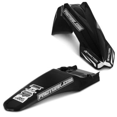 Imagem de Kit Paralama Dianteiro Traseiro Universal Pro Tork Mx2, PRETO, MX2