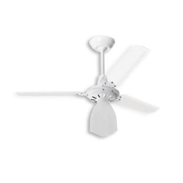 Imagem de Ventilador de Teto Lumi Loren Sid Branco Pás Transparentes M3, 110V