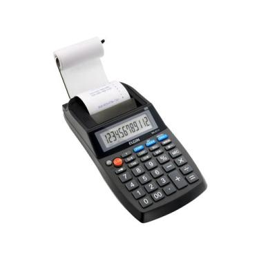 Imagem de Calculadora De Impressao 12 Dig. Visor Lcd 4Pilh.Aa Pta - ELGIN