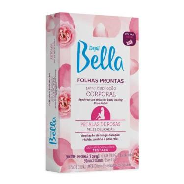 Imagem de Folhas depilatórias corporal depil bella petálas de rosas 16 unidades