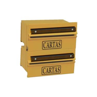 Imagem de Caixa de Correio para Condomínio A224-OM Detrás para Grade 2 Módulos Amarelo Ouro Minas