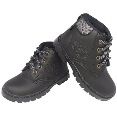 Imagem de Bota Botinha Infantil Gibizinho Masculina Baby Coturno, 21, Preto