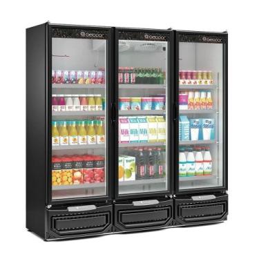 Imagem de Expositor Vertical 3 Portas GCVR1450 Preto Gelopar 220V, 220V