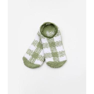 Imagem de Meia Feminina Atoalhada Xadrez Marisa Verde-59192, 34/39, Verde