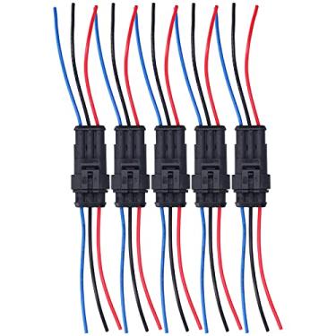 Imagem de Cabo conector à prova d'água, fácil instalação à prova d'água Antiflaming Robusto Durável Safe Way Car Conector elétrico para conexões de fios(3P)