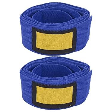 Imagem de Luvas de boxe, algodão puro, adequado para a pele Luvas elásticas de boxe para as mãos para boxe para treinamento(azul)