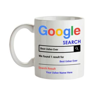 Imagem de Caneca Usher personalizada, Best Usher Ever, Copo de café Usher, Presentes Usher, Ideia de presente de cesta de Natal de aniversário Usher, Caneca Usher com nome personalizado