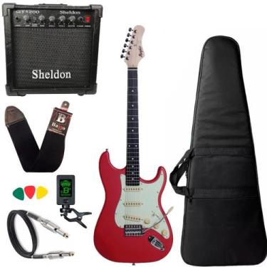 Imagem de Guitarra Vermelha Tagima Memphis Mg30 Amplificador Sheldon - Tagima /