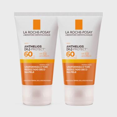 Imagem de Kit 2 Protetor Solar Facial Anthelios XL-Protect Cor Morena Mais fps 60 Gel Creme 40g