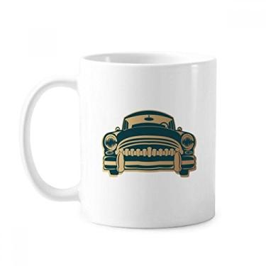 Imagem de Caneca com estampa de contorno de carros clássicos verde cerâmica xícara de café porcelana louça