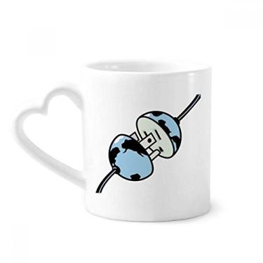 Imagem de Diagrama de circuito padrão tomada caneca café cerâmica copo de coração de vidro