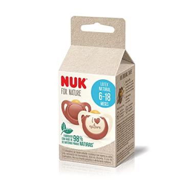 Imagem de Kit 2 Chupetas For Nature Latex 6m+ Rosa - NUK