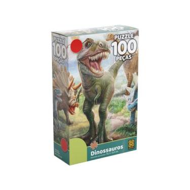 Quebra Cabeça Dinossauro Infantil Criança Dino T Rex 48 Pc