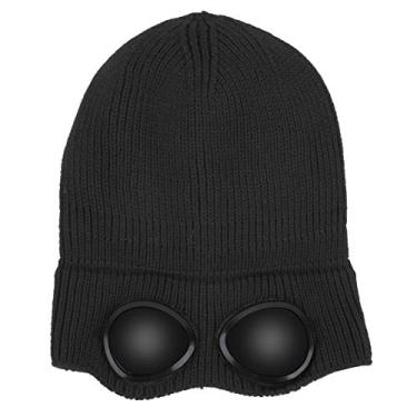 Imagem de Chapéu De óculos,Gorro, Chapéu Quente, Chapéu Quente De Inverno Ao Ar Livre, Chapéu Quente Térmico, Chapéu De Caça De Esqui De Ciclismo à Prova De Poeira à Prova De Vento Para (preto)