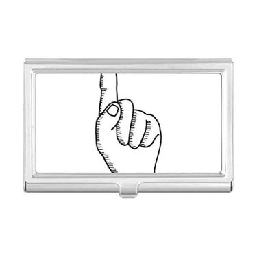 Imagem de Carteira de bolso com padrão de desenho de linha de gestos e porta-cartões