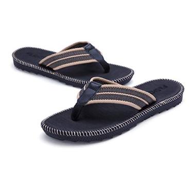 Imagem de SOUGAO Chinelo masculino unissex de praia/piscina para ambientes externos e internos (preto 45)